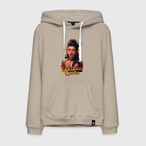 Мужская толстовка-худи Karlah - Baldurs gate - ahegao / Миндальный – фото 1