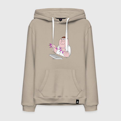 Мужская толстовка-худи Питер Гриффен с длинными ногтями / Миндальный – фото 1