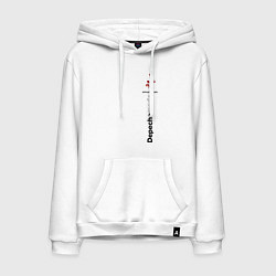 Толстовка-худи хлопковая мужская Depeche Mode - Роза Violator, цвет: белый