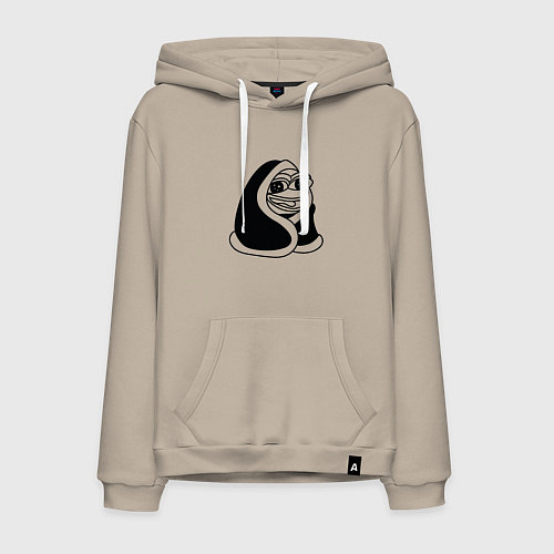 Мужская толстовка-худи Лягушонок в одеяле / Миндальный – фото 1