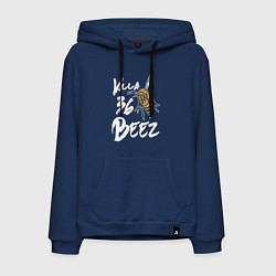 Толстовка-худи хлопковая мужская Killa beez 36, цвет: тёмно-синий