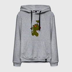 Толстовка-худи хлопковая мужская Осетия Мостиздах, цвет: меланж