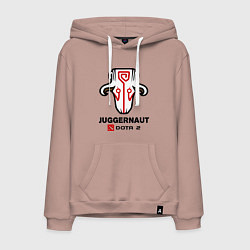 Толстовка-худи хлопковая мужская Juggernaut Dota 2, цвет: пыльно-розовый