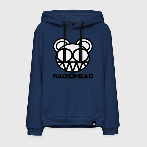 Мужская толстовка-худи Radiohead logo bear / Тёмно-синий – фото 1