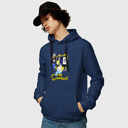Толстовка-худи хлопковая мужская Simpsons - Cypress hill, цвет: тёмно-синий — фото 2