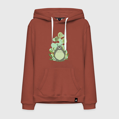 Мужская толстовка-худи Green Totoro / Кирпичный – фото 1