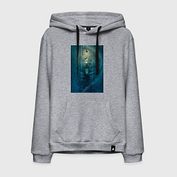 Толстовка-худи хлопковая мужская Хаку Тихиро Огино, цвет: меланж