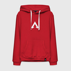Толстовка-худи хлопковая мужская Logo apex, цвет: красный