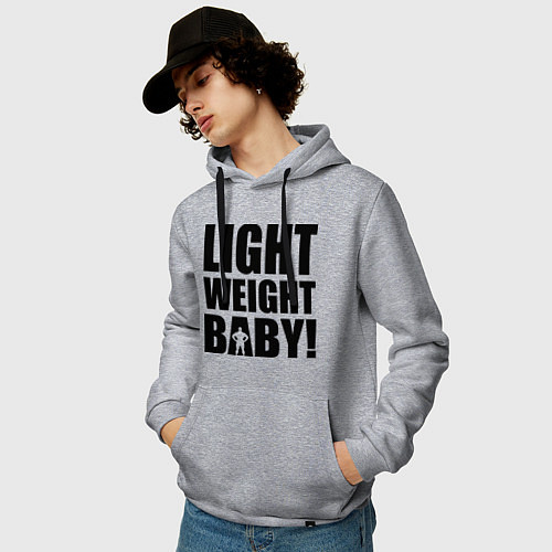 Мужская толстовка-худи Light weight baby / Меланж – фото 3