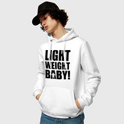 Толстовка-худи хлопковая мужская Light weight baby, цвет: белый — фото 2