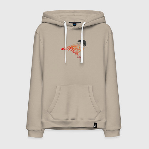 Мужская толстовка-худи Crow / Миндальный – фото 1