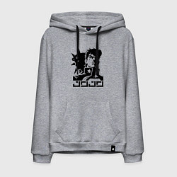 Толстовка-худи хлопковая мужская JoJo Bizarre Adventure - ai art, цвет: меланж