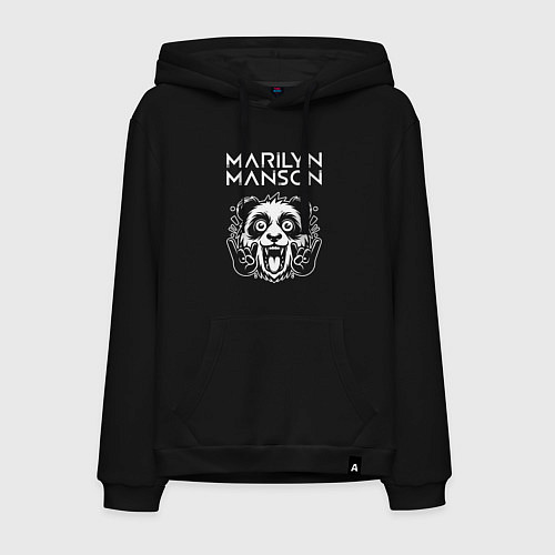 Мужская толстовка-худи Marilyn Manson rock panda / Черный – фото 1
