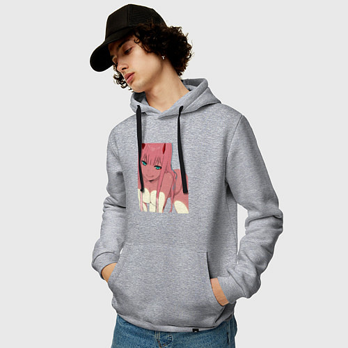 Мужская толстовка-худи Зеро Ту Секси / Меланж – фото 3