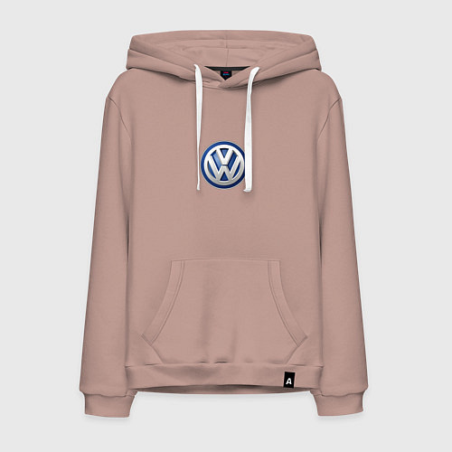 Мужская толстовка-худи Volvo logo / Пыльно-розовый – фото 1
