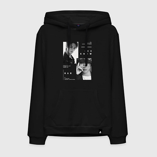 Мужская толстовка-худи Stray kids Minsung Lee know Han / Черный – фото 1