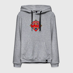 Толстовка-худи хлопковая мужская Guess who, цвет: меланж