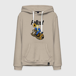 Толстовка-худи хлопковая мужская Vault bomb rider, цвет: миндальный