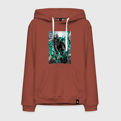 Мужская толстовка-худи Моя геройская академия Идзуку Мидория причуда / Кирпичный – фото 1