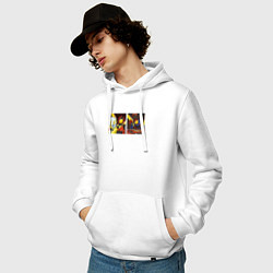 Толстовка-худи хлопковая мужская Ultrakill meme, цвет: белый — фото 2