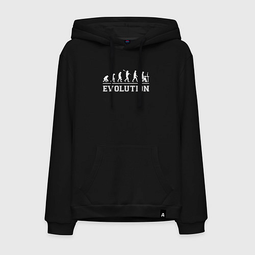 Мужская толстовка-худи Эволюция айтишника / Черный – фото 1