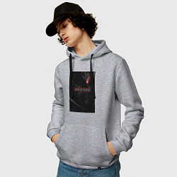 Толстовка-худи хлопковая мужская Убийца гоблинов рыцарь авантюрист, цвет: меланж — фото 2