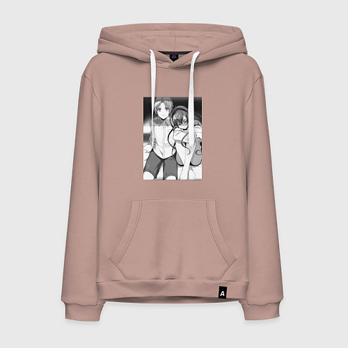 Мужская толстовка-худи Реинкарнация безработного Эрис Бореас Грейрат Руде / Пыльно-розовый – фото 1