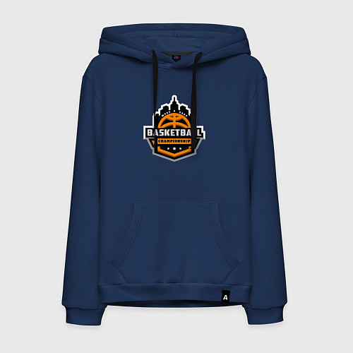 Мужская толстовка-худи Championship basketball / Тёмно-синий – фото 1