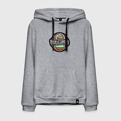 Толстовка-худи хлопковая мужская Bulgaria, цвет: меланж