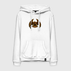 Толстовка-худи хлопковая мужская Орлан, цвет: белый