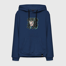 Толстовка-худи хлопковая мужская Клинок рассекающий демонов Токито, цвет: тёмно-синий
