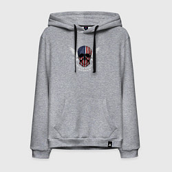 Толстовка-худи хлопковая мужская Made in United States, цвет: меланж