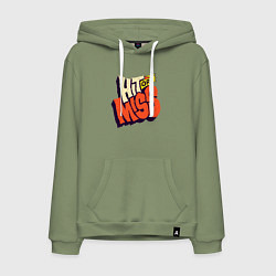 Толстовка-худи хлопковая мужская Пан или пропал, цвет: авокадо