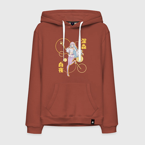 Мужская толстовка-худи Мимори - Волшебница и злой офицер / Кирпичный – фото 1