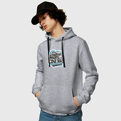 Толстовка-худи хлопковая мужская Cinema mood, цвет: меланж — фото 2