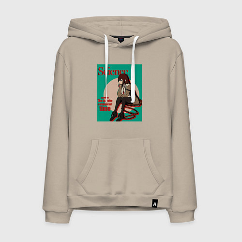 Мужская толстовка-худи Курису Макисэ наука - Врата Штейна / Миндальный – фото 1