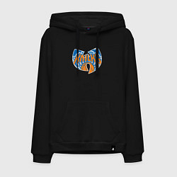 Толстовка-худи хлопковая мужская Wu-tang knicks, цвет: черный