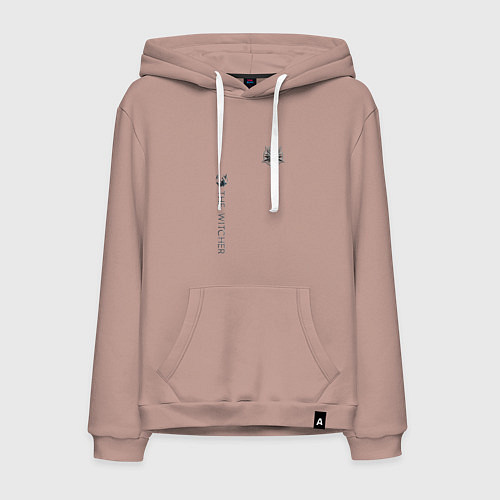 Мужская толстовка-худи The Witcher grey / Пыльно-розовый – фото 1