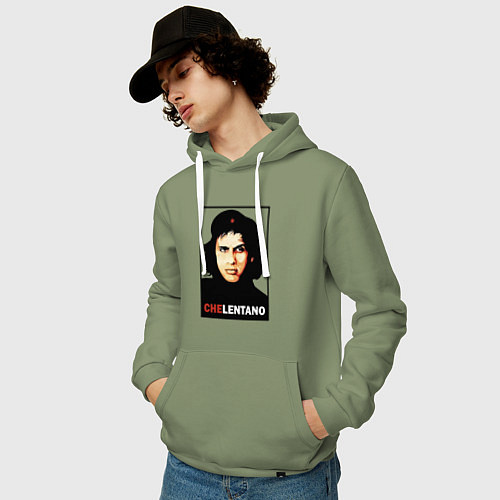 Мужская толстовка-худи Che guevara - Chelentano / Авокадо – фото 3