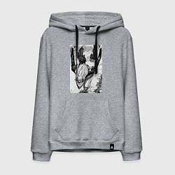 Толстовка-худи хлопковая мужская Дандадан: Кэн Такакура, цвет: меланж