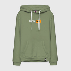 Толстовка-худи хлопковая мужская Соплежуй pornhub, цвет: авокадо