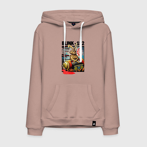 Мужская толстовка-худи Blink 182 band / Пыльно-розовый – фото 1