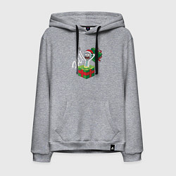 Толстовка-худи хлопковая мужская Рик лучший подарок, цвет: меланж