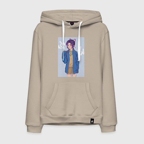 Мужская толстовка-худи Клинок рассекающий демонов Синобу Котё / Миндальный – фото 1