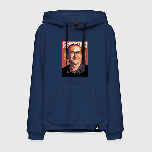 Мужская толстовка-худи Chester из Linkin park / Тёмно-синий – фото 1
