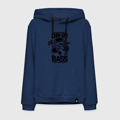 Мужская толстовка-худи Drum n Bass: More Bass / Тёмно-синий – фото 1
