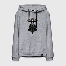 Толстовка-худи хлопковая мужская Dead racer, цвет: меланж
