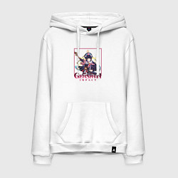 Толстовка-худи хлопковая мужская Юнь Цзинь, цвет: белый