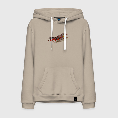 Мужская толстовка-худи Орел в закате / Миндальный – фото 1