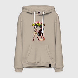 Толстовка-худи хлопковая мужская Моя геройская академия Момо, цвет: миндальный